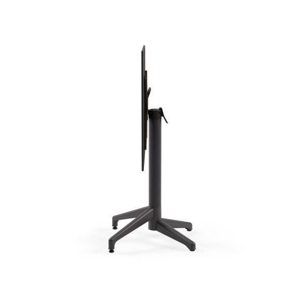 Siyah Mermer Compact Paslanmaz Katlanabilir Masa 60x60