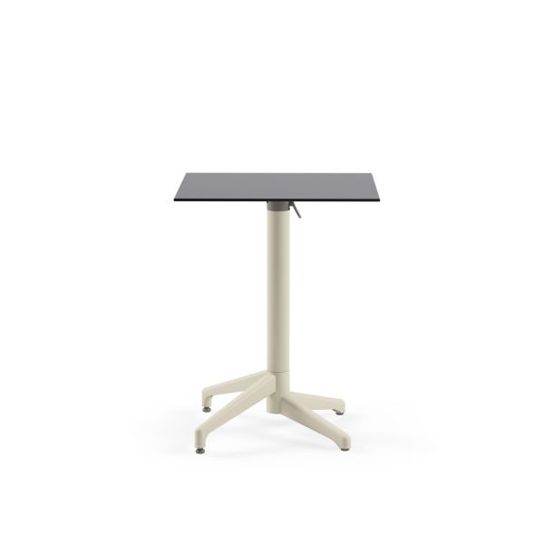 Bej Ayak Antrasit Compact Katlanabilir Bahçe Masası 60x60