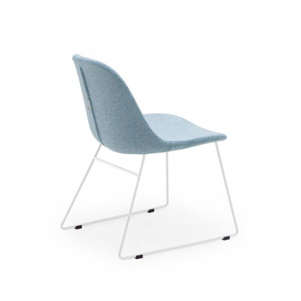 Metal Beyaz Ayak Buz Mavi Ofis Bekleme Sandalye