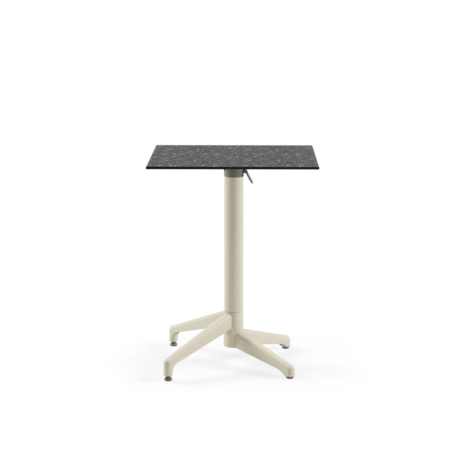 Bej Ayak Terrazzo Compact Katlanabilir Mutfak Masası 60x60