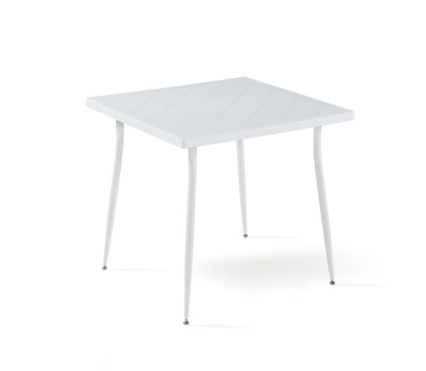 Beyaz Masa 80x80.cm İç Ve Dış Mekan Bahçe Masası