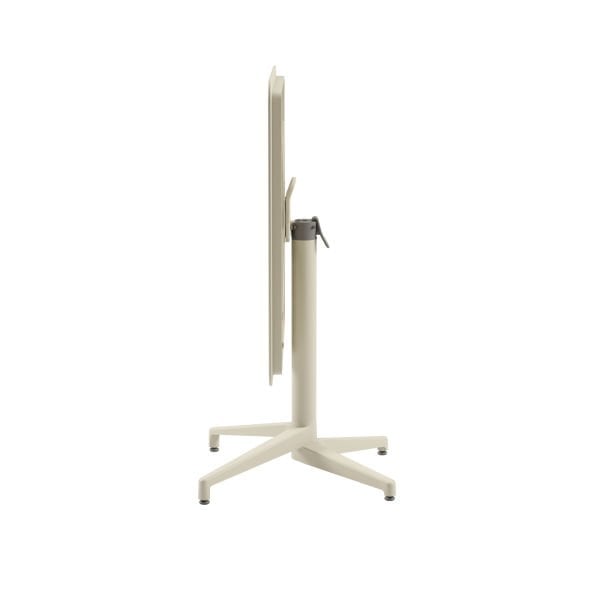 Bej Katlanır Bahçe Masa Sandalye Seti 4 Kişilik 80x80