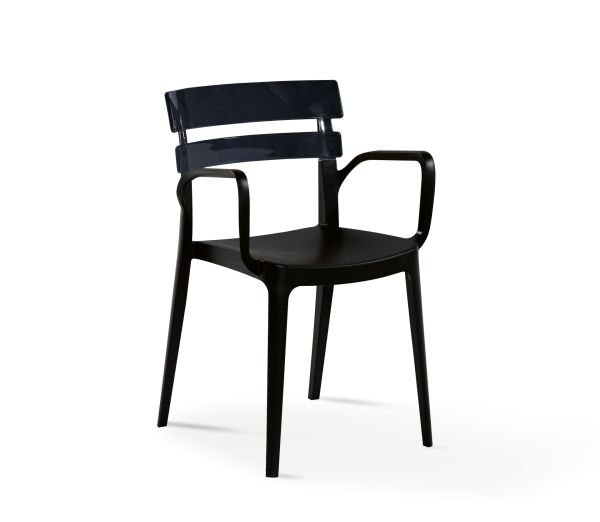 Siyah Antrasit Dış Mekan Bahçe Masa Sandalye Takımı Kare 80x80 cm