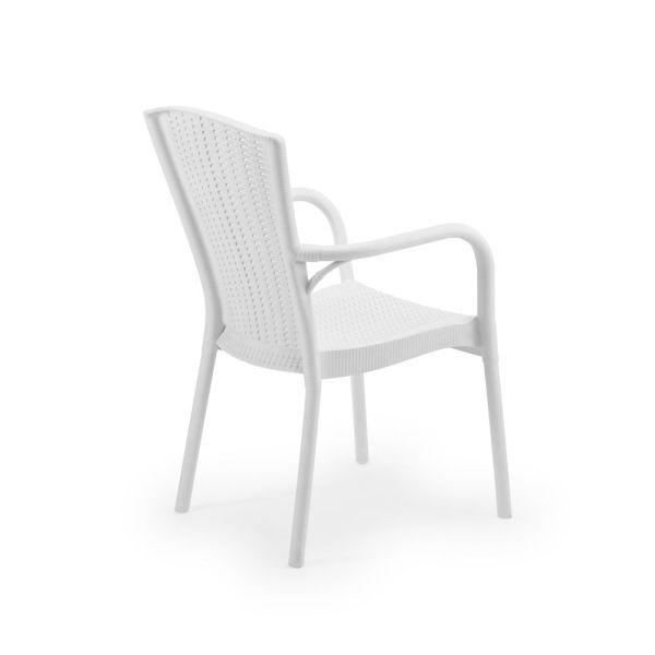 Kare Beyaz Bahçe Masa Sandalye Modelleri
