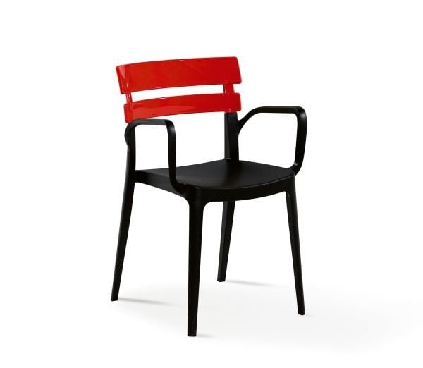 Siyah Kırmızı Bahçe Masa Sandalye Takımı Kare 80x80 cm İç ve Dış Mekan Kullanımına Uygun