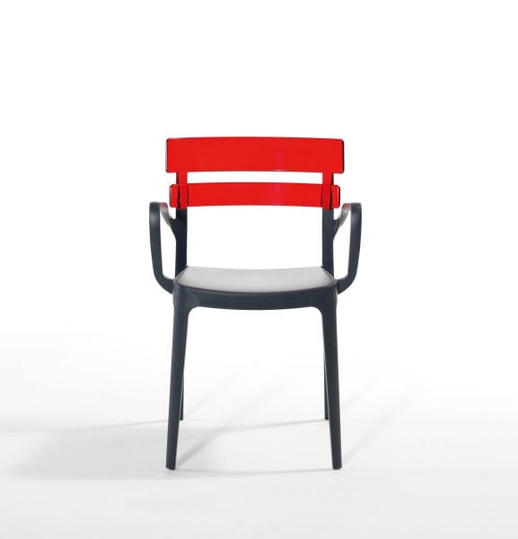 Siyah Kırmızı Bahçe Masa Sandalye Takımı Kare 80x80 cm İç ve Dış Mekan Kullanımına Uygun