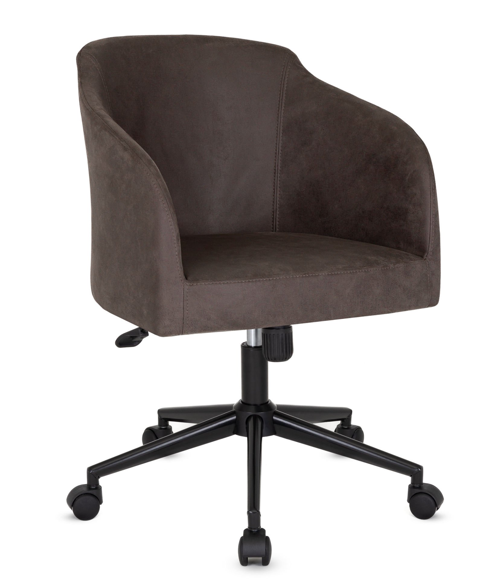 Poly Kumaş Ofis Çalışma Koltuğu - Yükseklik Ayarlı, Metal Siyah Yıldız Ayaklı, Ergonomik ve Şık Ofis Koltuğu - Sekreter, Personel ve Ev Ofisi İçin Uygun