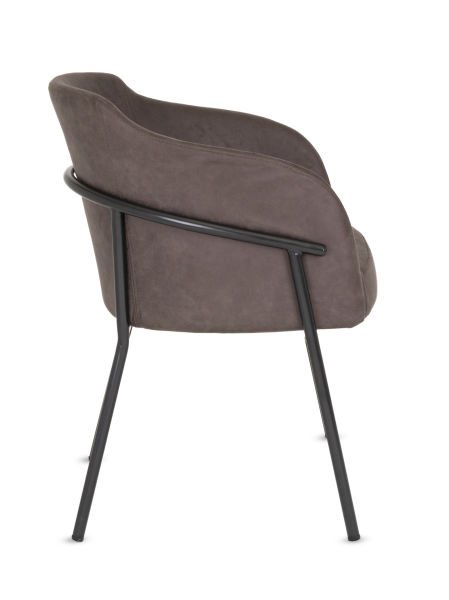 Poly Yeni Model Kumaş Siyah Metal Ayak Cafe Koltuğu - Ergonomik ve Şık Restoran, Kafe, Otel Sandalyesi, Mutfak ve Yemek Odası Koltuğu