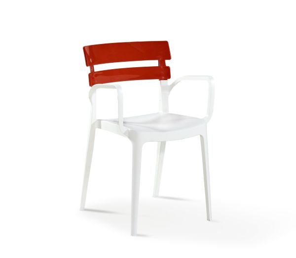Beyaz Kırmızı Bahçe Masa Sandalye Takımı 4 Kişilik Kare 80x80 cm Şık ve Dayanıklı Dış Mekan Seti