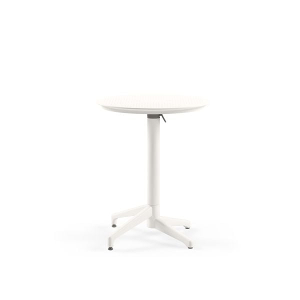 Beyaz 2 Kişilik Katlanabilir Bahçe Masa Sandalye Takımı 60cm