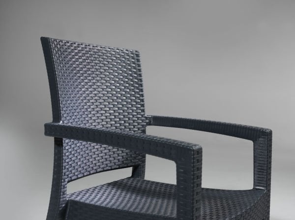 \'\'Şık Antrasit Rattan Bahçe Masa Sandalye Takımı – 6 Kişilik 90x150 Dikdörtgen Set, Dayanıklı ve Kullanışlı Dış Mekan Mobilyası, Havuz Kenarı ve Teras İçin İdeal\'\'