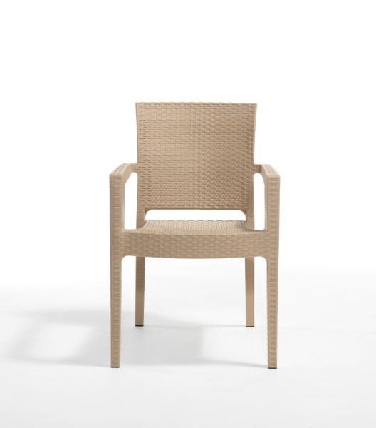 Şık ve Dayanıklı Kapuçino Rattan Dış Mekan Bahçe Masa Sandalye Takımı 6 Kişilik 90x150 cm Dikdörtgen Masa Seti Balkon Teras Kafe Restoran Otel ve Bahçeler İçin İdeal Seçim