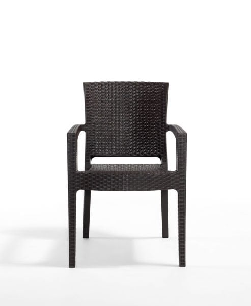 Kahverengi Rattan Dış Mekan Masa Sandalye Takımı - 4 Kişilik 90x90 cm Dikdörtgen Bahçe Seti Havuz Kenarı ve Teras Kullanımı için Şık ve Dayanıklı Çözüm