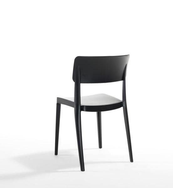 Şık Siyah Dış Mekan Sandalye Bahçe Balkon Teras Veranda Otel Cafe Mutfak Sandalyesi Modeli