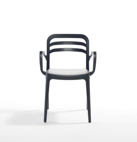 Antrasit Dış Mekan Bahçe Masa Sandalye Takımı 4 Kişilik 80x80 cm