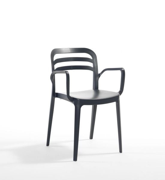 Antrasit Dış Mekan Bahçe Masa Sandalye Takımı 4 Kişilik 80x80 cm
