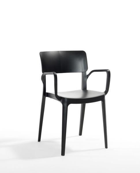 Modern Siyah Dış Mekan Bahçe Sandalyesi İç ve Dış Mekan Kullanımı İçin İdeal