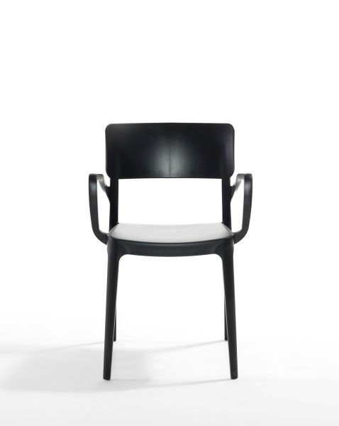 Modern Siyah Dış Mekan Bahçe Sandalyesi İç ve Dış Mekan Kullanımı İçin İdeal