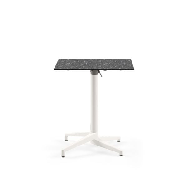 Siyah Terrazzo Compact Katlanabilir Balkon Masası 69x69