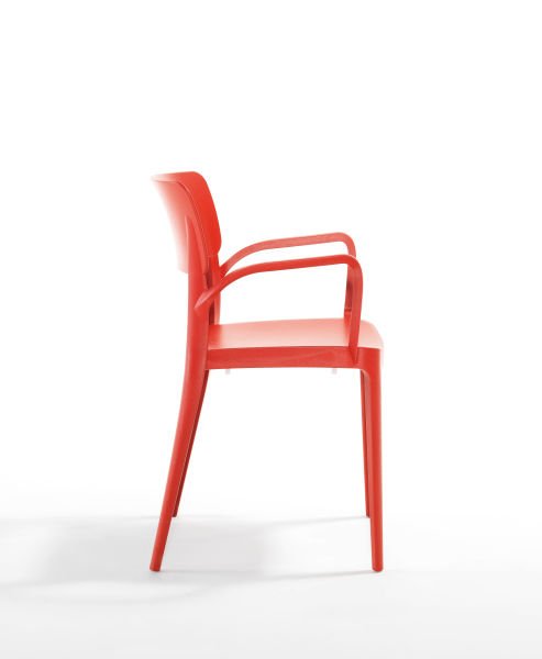 Kırmızı Dış Mekan Sandalyesi Mutfak Otel Teras Kafe Cafe Bahçe Sandalye