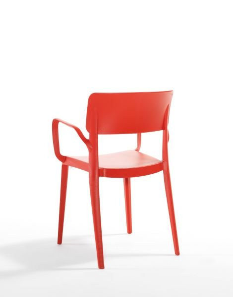 Kırmızı Dış Mekan Sandalyesi Mutfak Otel Teras Kafe Cafe Bahçe Sandalye