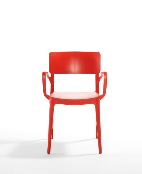 Kırmızı Dış Mekan Sandalyesi Mutfak Otel Teras Kafe Cafe Bahçe Sandalye