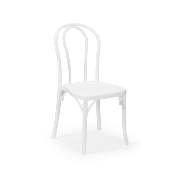 Beyaz Katlanır Yuvarlak Bahçe Masa Sandalye 2 Kişilik 60 cm