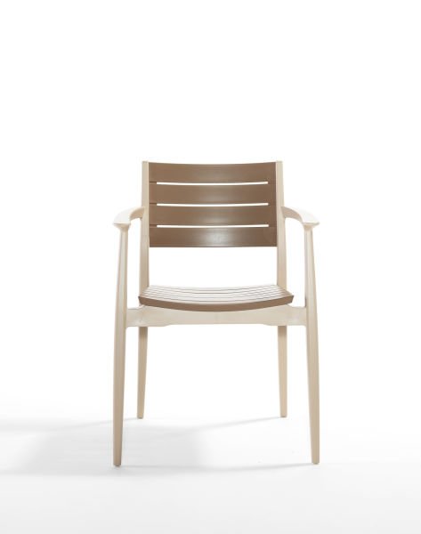 Cappucino Çöl Kahvesi Dış Mekan Sandalyesi Hafif ve İstiflenebilir Tasarım ile Konforlu Oturum