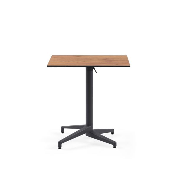 Novecento Ahşap Desenli Katlanır Compact Otel Masası 77x77