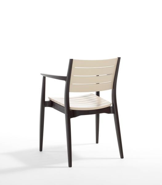 Kahverengi Cappucino Dış Mekan 4 Kişilik Bahçe Masa Sandalye Takımı 90x90 Kare Set