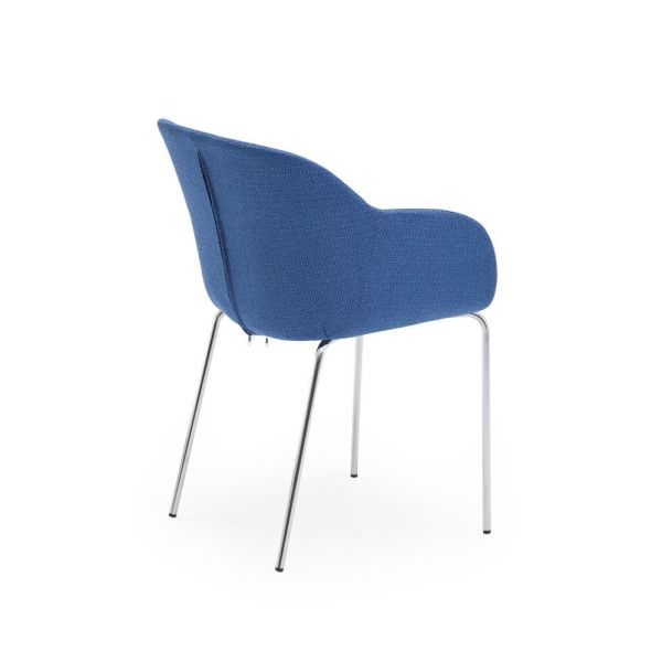 Modern Metal Krom Ayak Mavi Küçük Otel Koltuk Fiyatları
