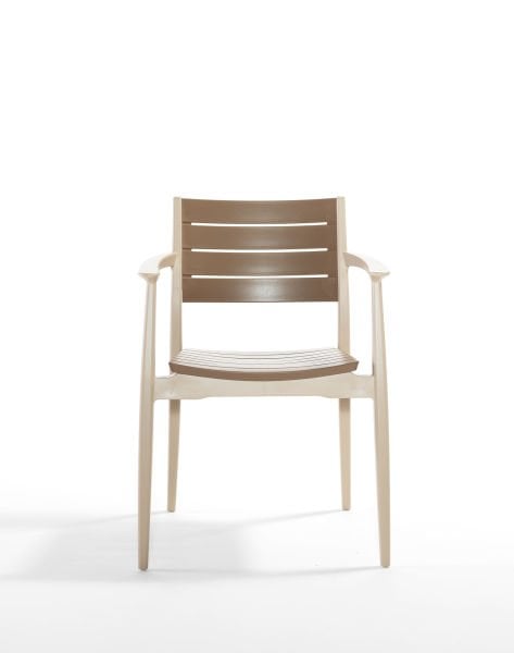 Cappucino Çöl Kahvesi Bahçe Seti - 4 Kişilik 90x90 Kare Masa ile Şık ve Kullanışlı Dış Mekan Mobilyası