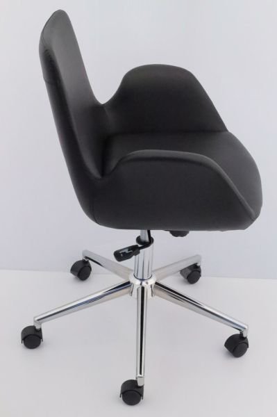 Hava Siyah Deri Ofis Çalışma Koltuğu