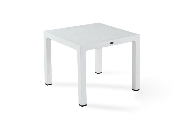 Beyaz 90x90 cm Bahçe Masası Dış Mekan Kafe Restoran Mutfak ve Balkon Kullanımına Uygun