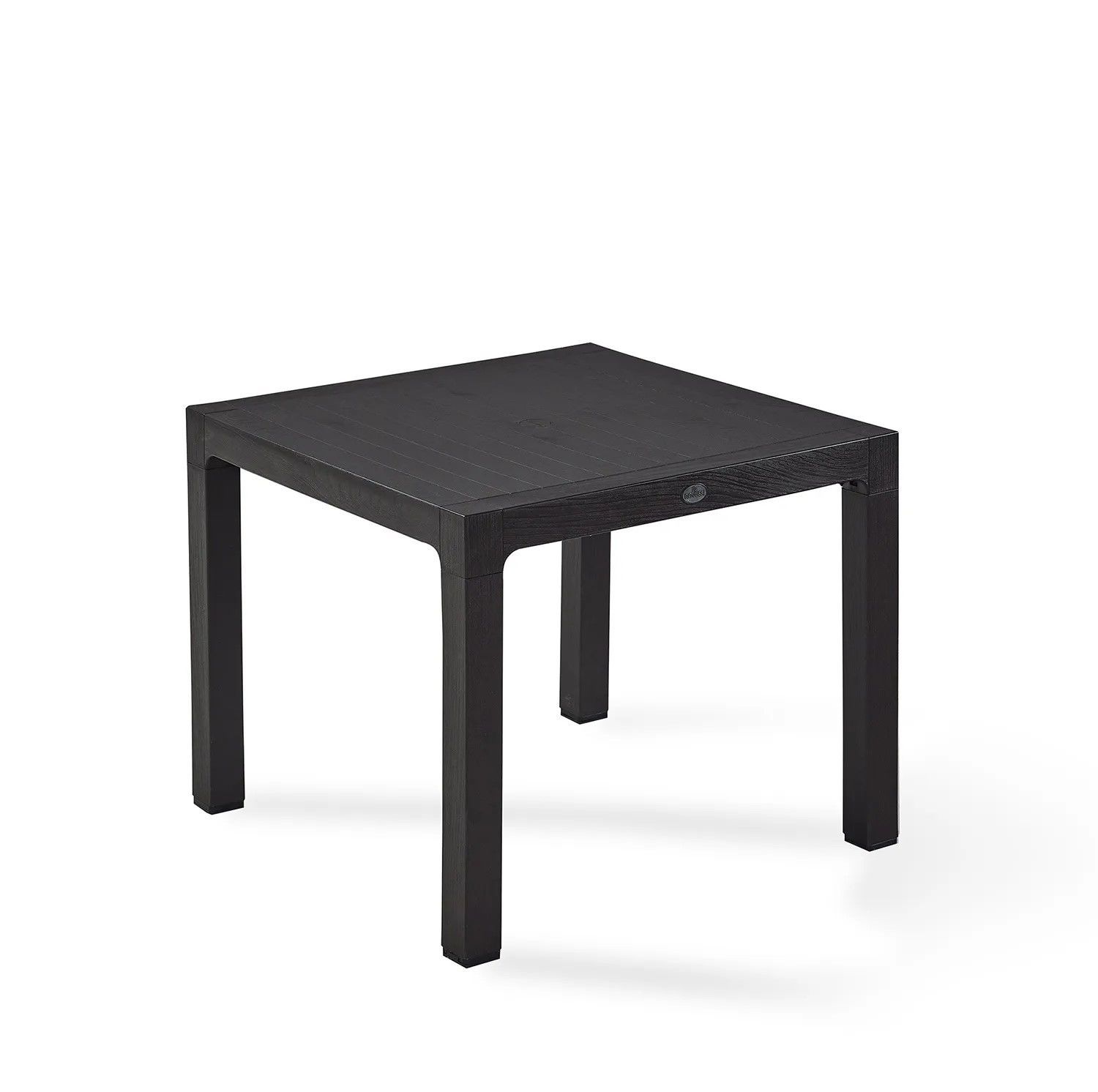 90x90 cm Kahverengi Kare Plastik Bahçe Masası Dayanıklı Dış Mekan Masası