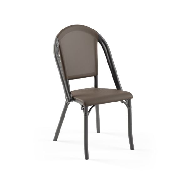 Antrasit Altın Siyah Fileli Dış Mekan Bahçe Sandalyesi