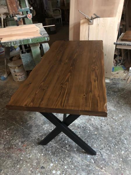 Ceviz Rengi Kütük Masa 70x140.cm