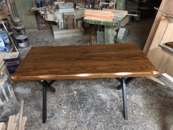 Ceviz Rengi Kütük Masa 70x140.cm