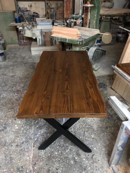 Ceviz Rengi Kütük Masa 70x140.cm