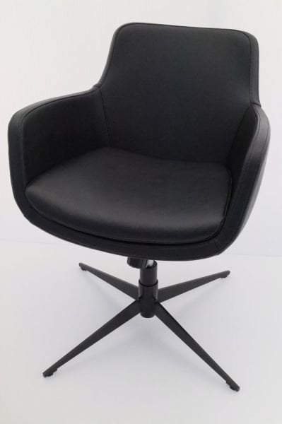 Bulut Siyah Deri Rahat Ofis Koltuğu