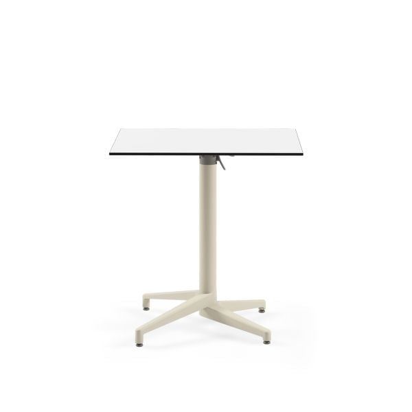 Katlanır Beyaz Compact Paslanmaz Restaurant Masası 77x77