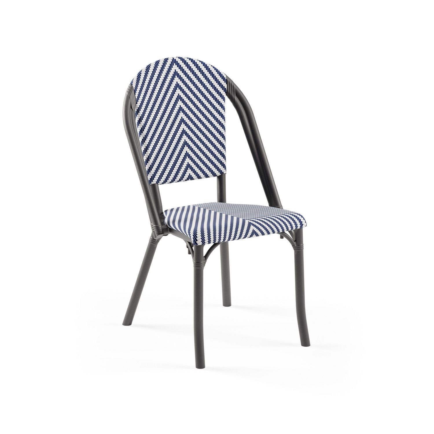 Gövde Antrasit Mavi Beyaz Fileli Dış Mekan Sandalyesi