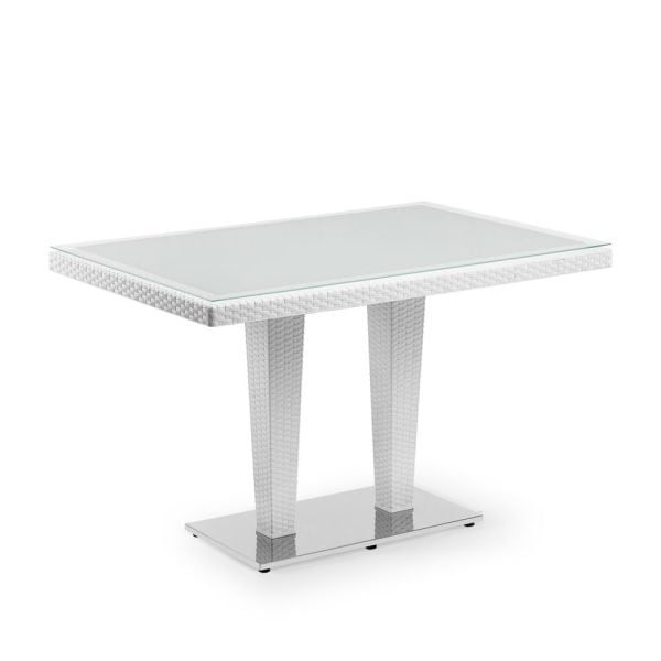 Vizon Renk Paslanmaz Dış Mekan Bahçe Restaurant Masası 120x80.cm