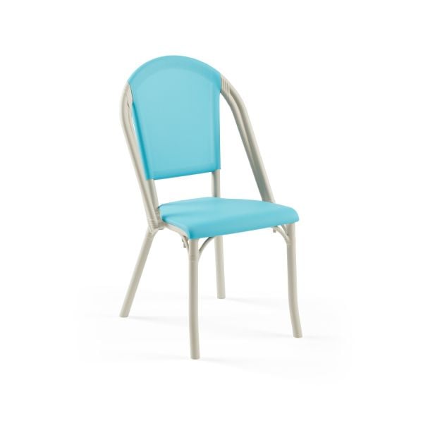 Bej Gövde Turkuaz Mavi Fileli Dış Mekan Bahçe Sandalyesi