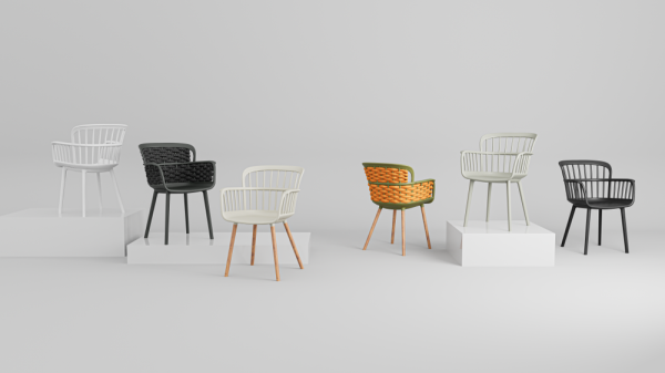 Eva Ahşap Ayak Modern Bej Cafe Sandalyesi
