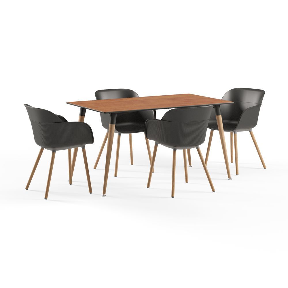 Modern Novecento Compact Masa Sandalye Takımı 80x140.cm