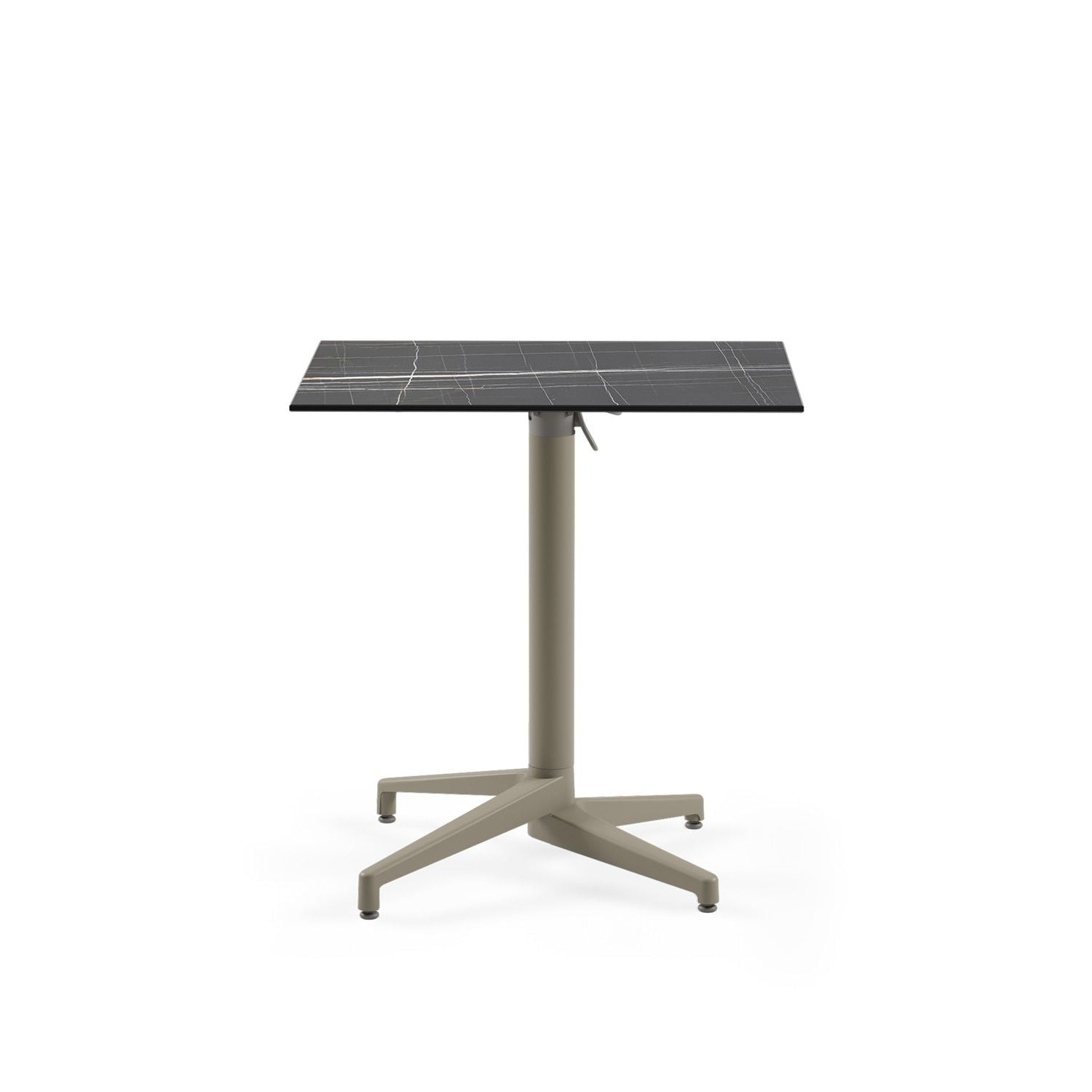 Katlanır Paslanmaz Siyah Mermer Compact Mutfak Masası