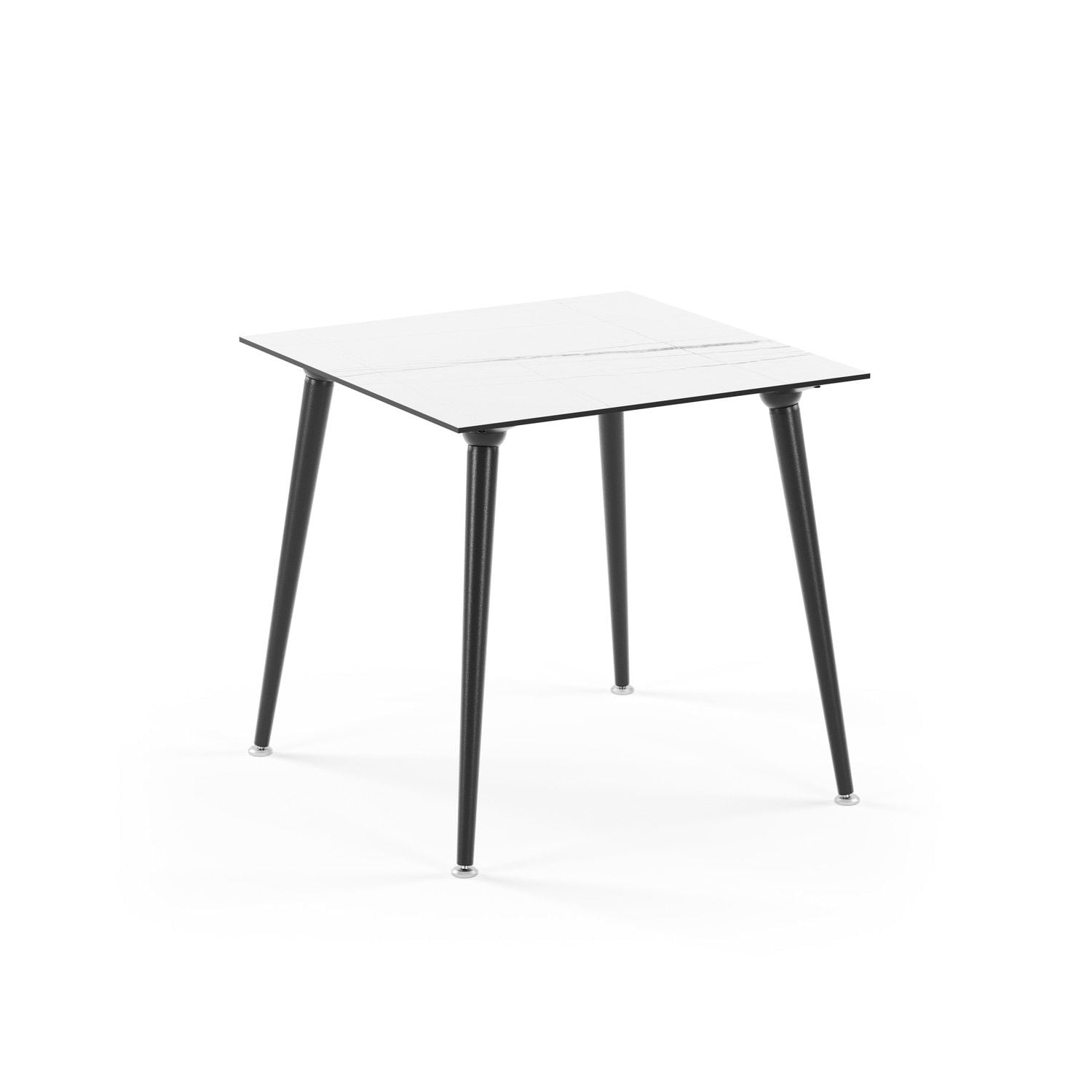 Beyaz Mermer Compact Katlanır Ayaklı Balkon Masası