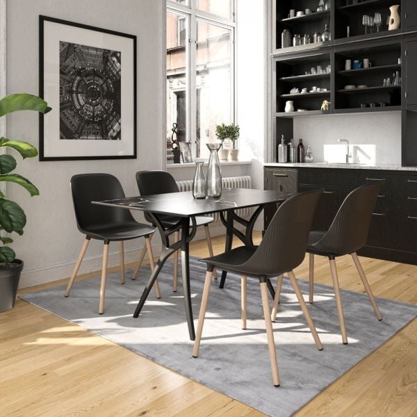 4 Kişilik Mutfak Masa Sandalye Takımı 77x120.cm