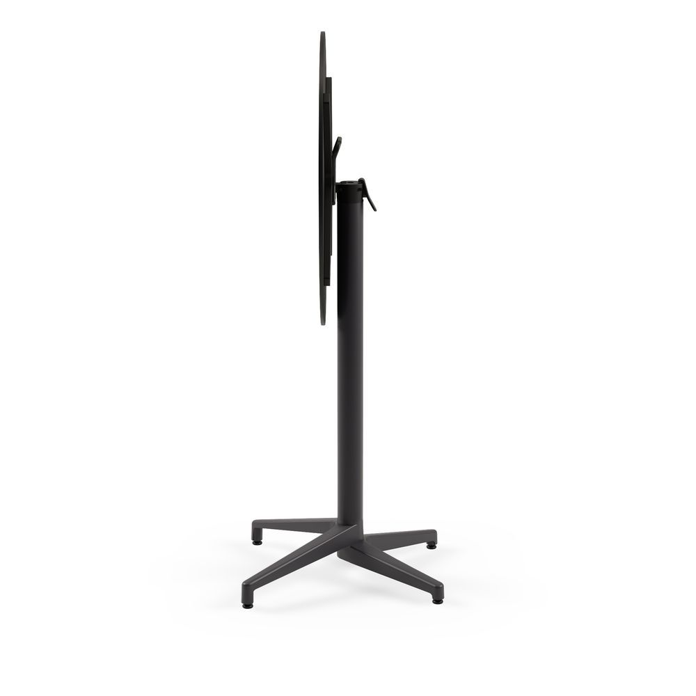 Moon Compact Laminat Katlanır Bar Masası 60 cm Yuvarlak Antrasit Ayaklı Siyah Mermer Desenli Paslanmaz Bahçe ve Dış Mekan Masa - TSE Belgeli, Dayanıklı, Katlanabilir, İç-Dış Mekan Kullanımı